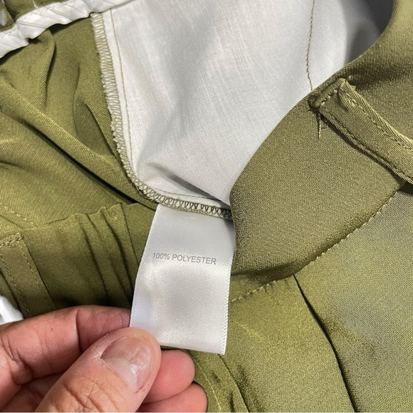 Tronjori Women's Small Green Wide Flare Leg Dress Pants High Waist Palazzo Pants - Picture 8 of 11